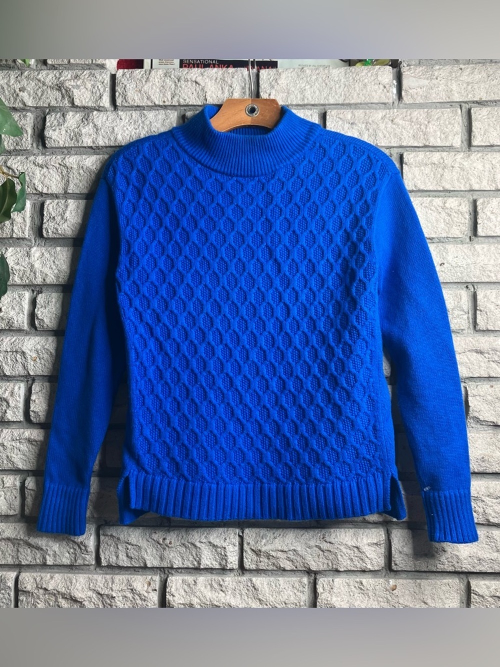 Talbots Cotton Blend Royal Blue Sweater